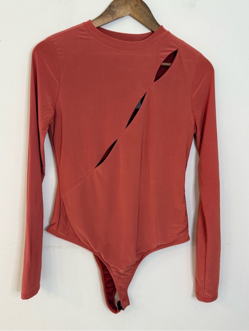 21 Saints sexy retro rust cutout long sleeve body suit SZ LG